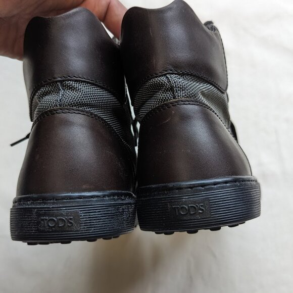 Tod\'s High top leather Mesh driving boots / sneakers Men’s Size 8.5 main image 4